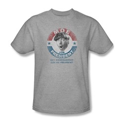 Three Stooges - Mens Moe For President T-Shirt In Heather