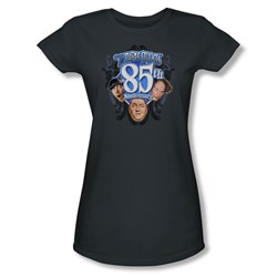 Three Stooges - Womens 85Th Anniversary 2 T-Shirt In Charcoal