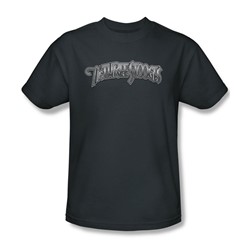 Three Stooges - Mens Metallic Logo T-Shirt In Charcoal