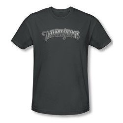 Three Stooges - Mens Metallic Logo T-Shirt In Charcoal