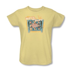 Brady Bunch - Womens Here'S The Story T-Shirt In Banana