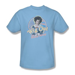 Brady Bunch - Mens Wig Out T-Shirt In Light Blue