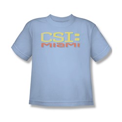 Csi: Miami - Big Boys Logo Distressed T-Shirt In Light Blue