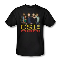 Csi: Miami - Mens The Cast In Black T-Shirt In Black