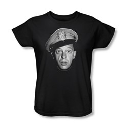 Andy Griffith - Womens Barney Head T-Shirt In Black
