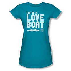 Love Boat - Womens I'M On A T-Shirt In Turquoise