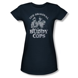 Andy Griffith - Womens Buddy Cops T-Shirt In Navy