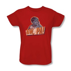 Andy Griffith - Womens Aw Pa T-Shirt In Red