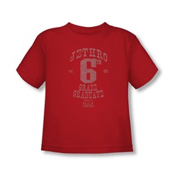 Beverly Hillbillies - Toddler Mr 6Th Grade Grad T-Shirt In Red
