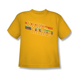 Mork & Mindy - Big Boys Nanu Rainbow T-Shirt In Gold