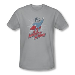 Mighty Mouse - Mens Mighty Blast Off T-Shirt In Silver