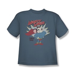 Mighty Mouse - Big Boys 1942 T-Shirt In Slate