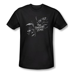 Twilight Zone - Mens Strange Faces T-Shirt In Black