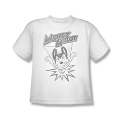 Mighty Mouse - Big Boys Bursting Out T-Shirt In White