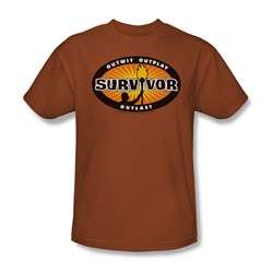 Survivor - Mens Gold Burst T-Shirt In Texas Orange