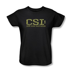 Csi - Womens Collage Logo T-Shirt In Black