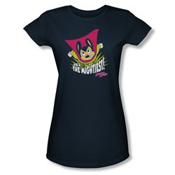 Mighty Mouse - Womens The Mightiest T-Shirt In Navy