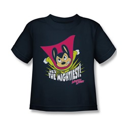 Mighty Mouse - Little Boys The Mightiest T-Shirt In Navy