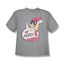 Mighty Mouse - Big Boys My Hero T-Shirt In Silver