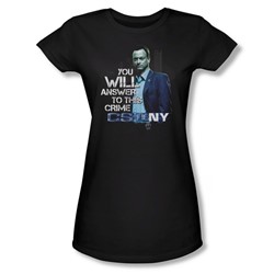 Csi Ny - Womens You Will Answer T-Shirt In Black