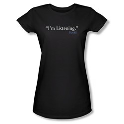 Frasier - Womens I'M Listening T-Shirt In Black