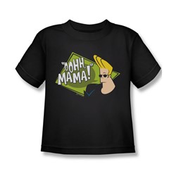 Johnny Bravo - Little Boys Oohh Mama T-Shirt In Black
