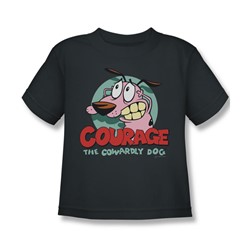 Courage The Cowardly Dog - Little Boys Courage T-Shirt In Charcoal