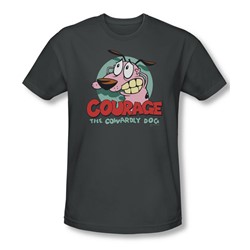 Courage The Cowardly Dog - Mens Courage T-Shirt In Charcoal