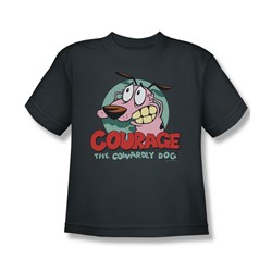 Courage The Cowardly Dog - Big Boys Courage T-Shirt In Charcoal