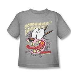 Courage The Cowardly Dog - Little Boys Scaredy Dog T-Shirt In Heather