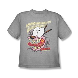 Courage The Cowardly Dog - Big Boys Scaredy Dog T-Shirt In Heather