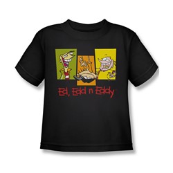 Ed Edd Eddy - Little Boys 3 Ed'S T-Shirt In Black