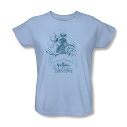 Grim Adventures Of Billy & Mandy - Womens Sketched T-Shirt In Light Blue