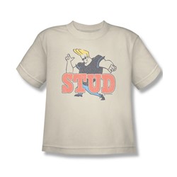 Johnny Bravo - Big Boys Stud T-Shirt In Cream