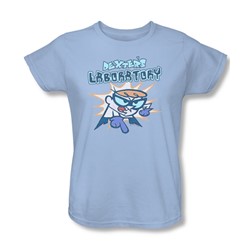 Dexter'S Laboratory - Womens What Do You Want T-Shirt In Light Blue