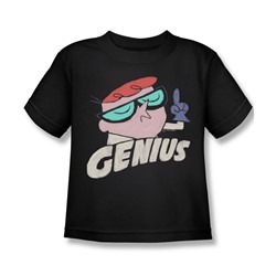 Dexter'S Laboratory - Little Boys Genius T-Shirt In Black