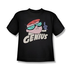 Dexter'S Laboratory - Big Boys Genius T-Shirt In Black