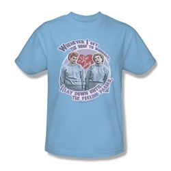 I Love Lucy - Mens Lucy'S Workout T-Shirt In Light Blue