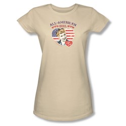 I Love Lucy - Womens All American T-Shirt In Cream