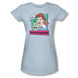 I Love Lucy - Womens Vita Comic T-Shirt In Light Blue