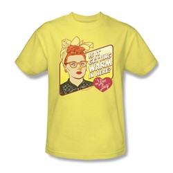 I Love Lucy - Mens Warm In Here T-Shirt In Banana