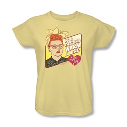 I Love Lucy - Womens Warm In Here T-Shirt In Banana
