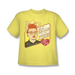 I Love Lucy - Big Boys Warm In Here T-Shirt In Banana