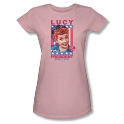 I Love Lucy - Womens For President T-Shirt In Pink