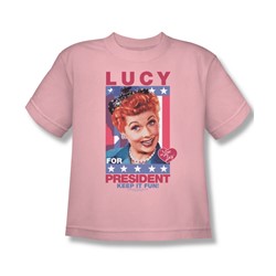 I Love Lucy - Big Boys For President T-Shirt In Pink