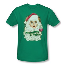 I Love Lucy - Mens Santa T-Shirt In Kelly Green