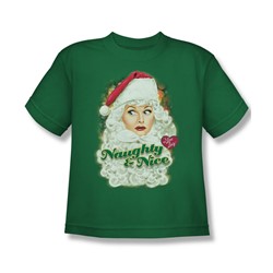 I Love Lucy - Big Boys Santa T-Shirt In Kelly Green