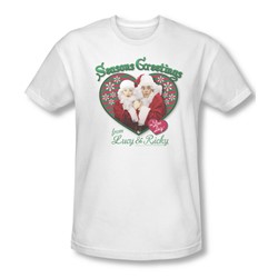 I Love Lucy - Mens Seasons Greetings T-Shirt In White