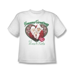 I Love Lucy - Big Boys Seasons Greetings T-Shirt In White