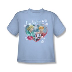 I Love Lucy - Big Boys The Best Present T-Shirt In Light Blue